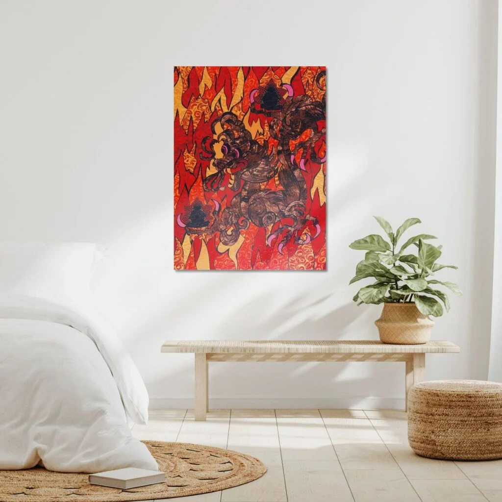 Acheter Pop Art - Comics - Flamme 2 Acheter-Pop-Art-Comics-Tableau-Dragon-Flamme