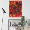 Acheter-Pop-Art-Comics-Tableau-Dragon-Flamme